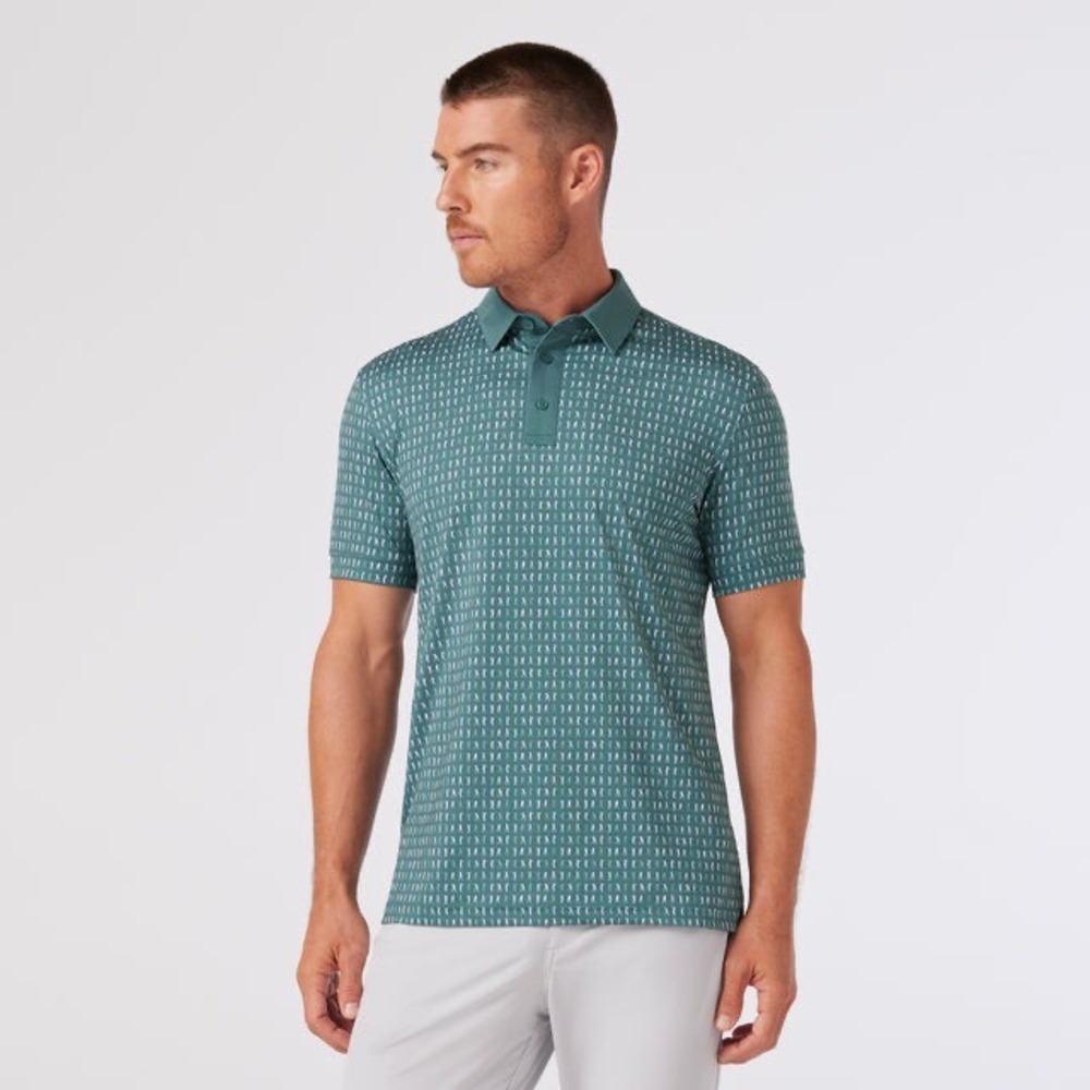 Mizzen+Main Versa SS Polo Balsam Byron Green Medium Trim New With Tags